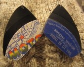 Vintage Vinyl Record Earrings, MICHAEL JACKSON Motown Label