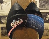 Vintage Vinyl Record Earrings, Teenla Marie, Work It, Epic Records