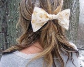 Large Vintage Inspired Floral Hair Bow