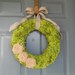 Moss Wreath - Rustic Decor - Holiday Wreath - Reindeer Moss - Wedding Wreath