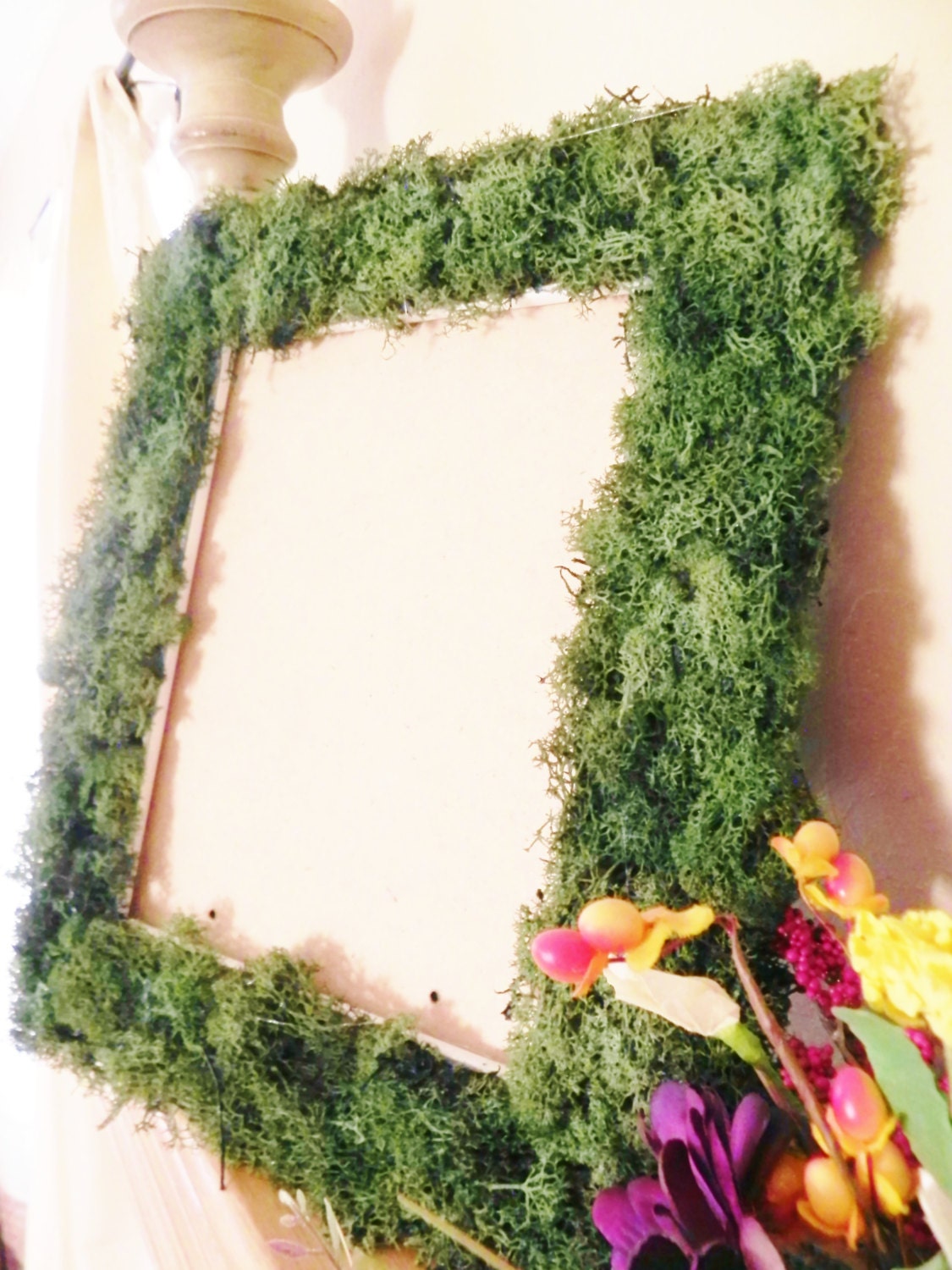 Moss Picture Frame 8 x 10 Rustic Wedding Decor Great for your Wedding photo