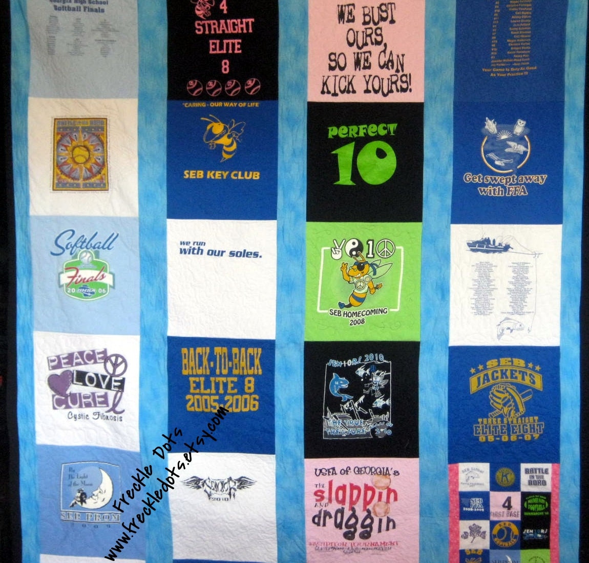 High School Memories Patchwork T Shirt Quilt