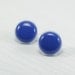 Royal Blue Stud Earrings 20mm - Indigo Round Stud Earrings - Bright Resin Nautical Modern Studs - Surgical Stainless Steel Posts
