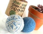 eco earth day gift, mother's day, über cool wool dryer balls, sustainable eco friendly laundry, spring cleaning, wholesale, natural blue