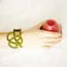Green crochet bracelet...Jewelry...