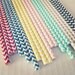 25 Custom Paper Straws With Flags/ Choose Your Colors/ Wedding