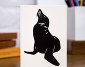 Sea Lion Blank Greetings Card
