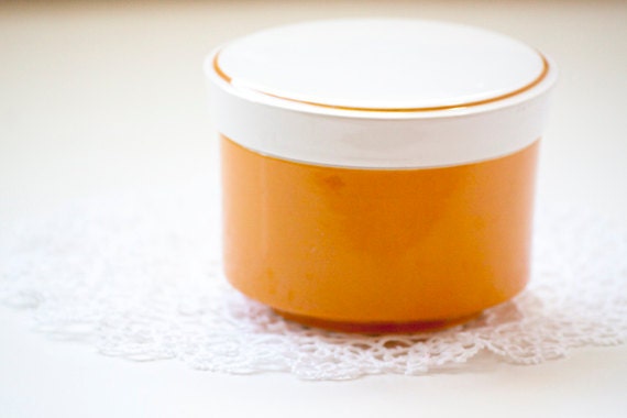 Orange and White Sugar Bowl or Trinket Dish, Mikasa Light N Lively
