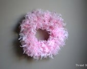 18" Fluffy and Feathery Wreath - (Multiple Colors Available)