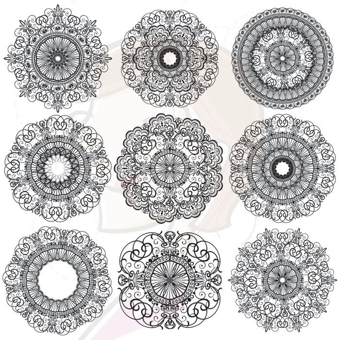 lace circle clip art free - photo #21