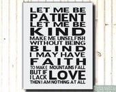 Inpirational Art Print Let Me Be Patient Let Me Be Kind Quote Typography Subway Artwork Printable Download Anchor
