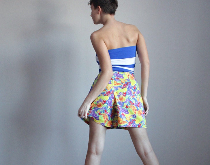 Juicy fruit print mini skirt/shorts