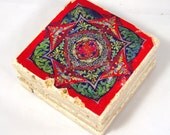 Moroccan Silk Scarf Inspired Coaster Set of Four