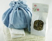 Lotus Birth Kit with Light Blue Velvent Placenta Bag