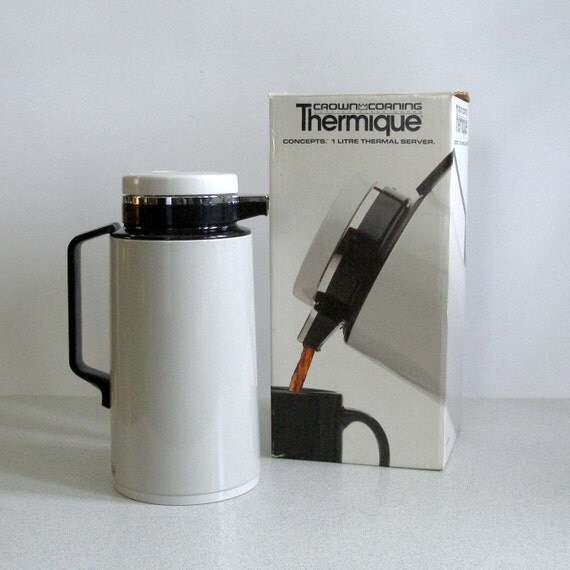 Vintage 1980's THERMIQUE CARAFE Thermos Tea Coffee by FultonLane