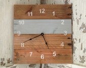 Reclaimed Pallet Wood Wall Clock (10 Color Choices)