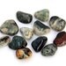 MULTICOLORED GREEN JASPER - 2 Medium/Large Tumbled Stones
