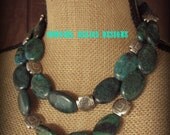 Bold Western Necklace-Cowgirl Jewelry-Yellow Turquoise, Silver Southwest Cross