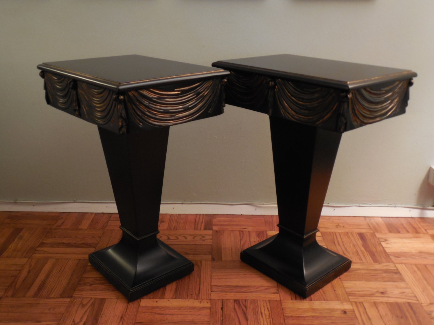 GROSFELD HOUSE - Pair of Hollywood Regency Side Tables c1940