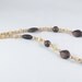 Beaded Necklace in Brown, Tan and Gold