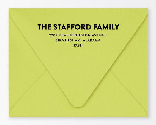 Custom Address Stamp- Bold