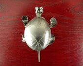 Rosie the Turtle, repurposed silverware sculpture