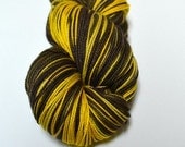 THE DARK ONE -  Bfl Twister Sock - Self Striping Superwash bfl Nylon