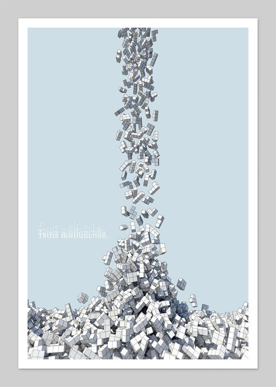 Tetris Inspired 13x19 Inch Graphic Print