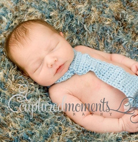 Crocheted baby tie