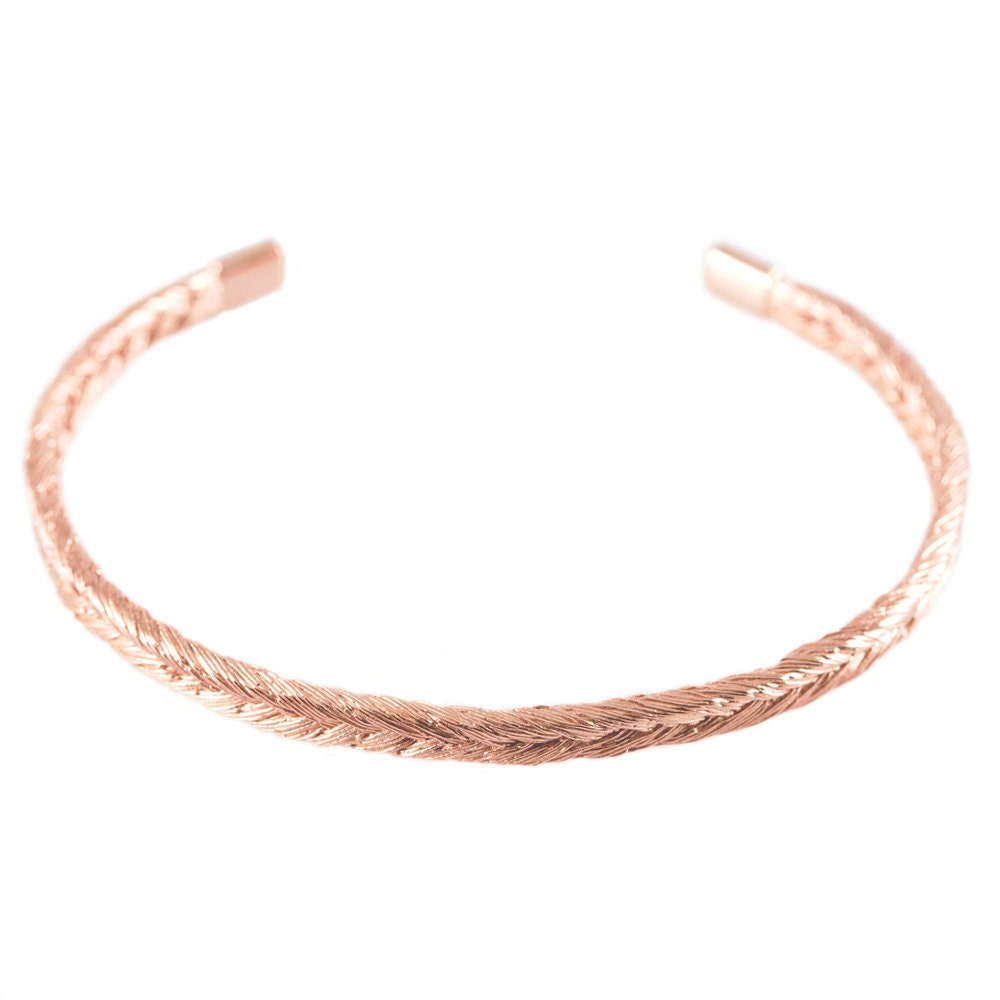 Magnitude Plait - Fishbone - bangle  (auburn)