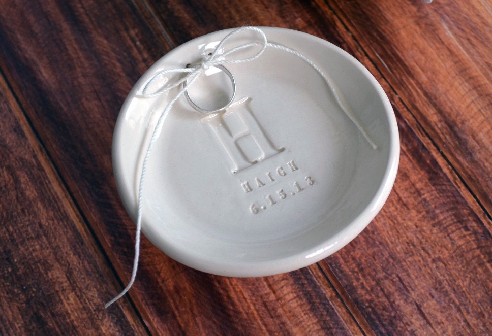 Custom Round Ring Bearer Bowl - Gift Bagged & Ready to Give