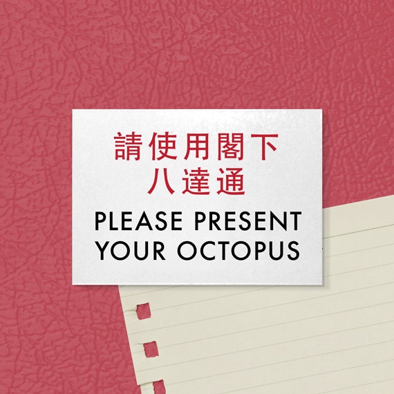 Funny Magnet. Cute Chinglish. Please present your octopus
