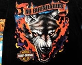 Harley-Davidson "No Boundaries" Flaming Wolf Head T-Shirt