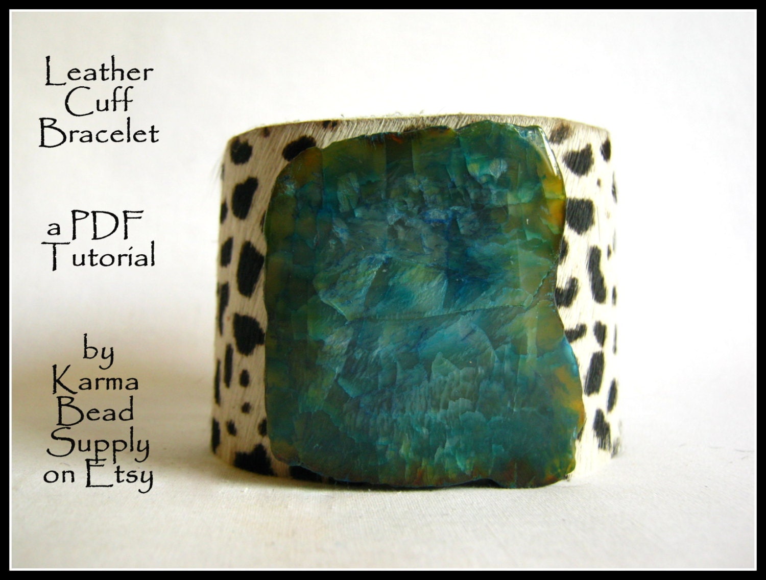 embellished leather cuff bracelet PDF tutorial