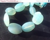 40% OFF SALE Sky Blue Chalcedony Faceted Oval Beads 18x12mm 1 8 Inch Strand