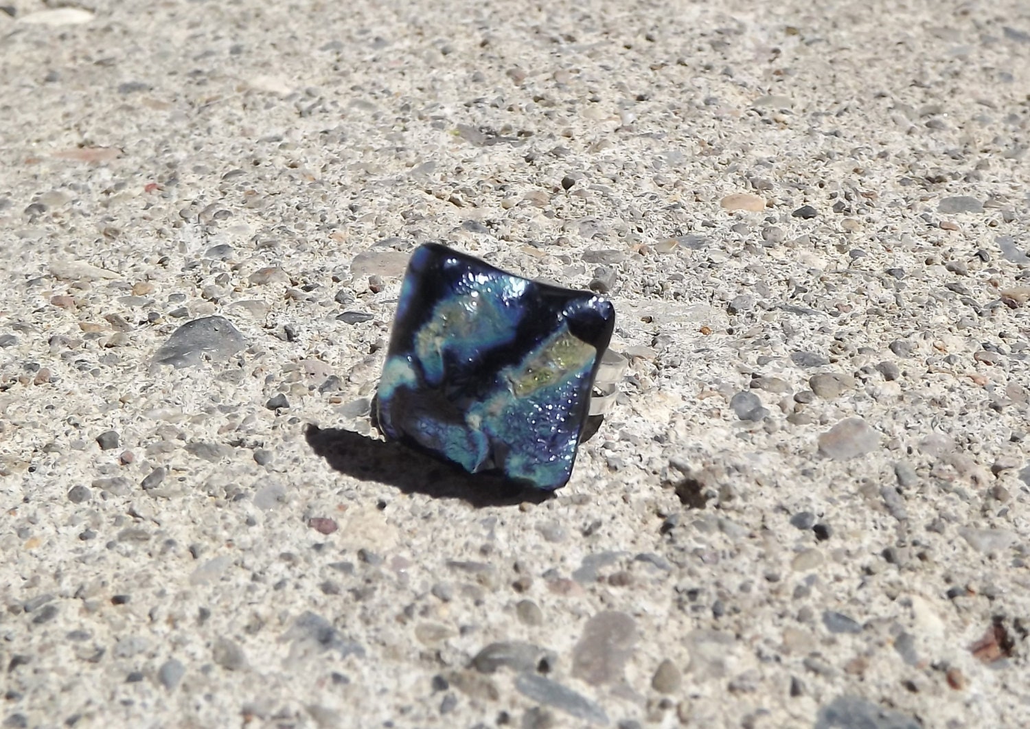 Fused Glass Adjustable Ring