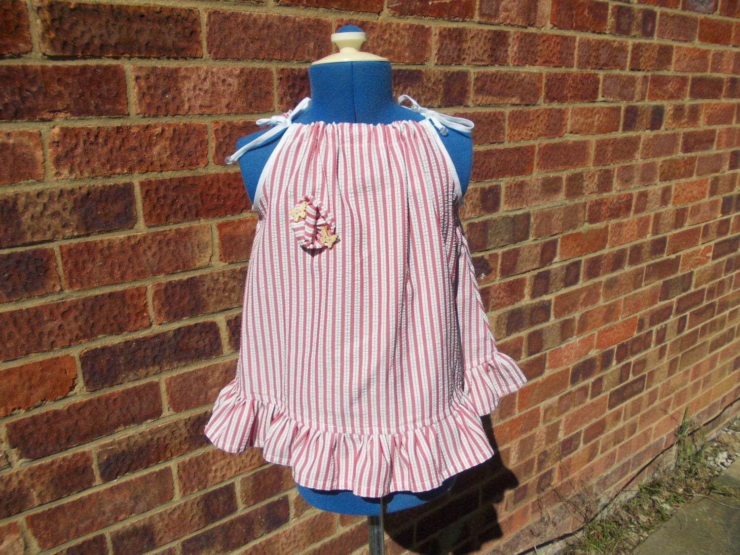 Candy stripe cotton sundress/tunic top