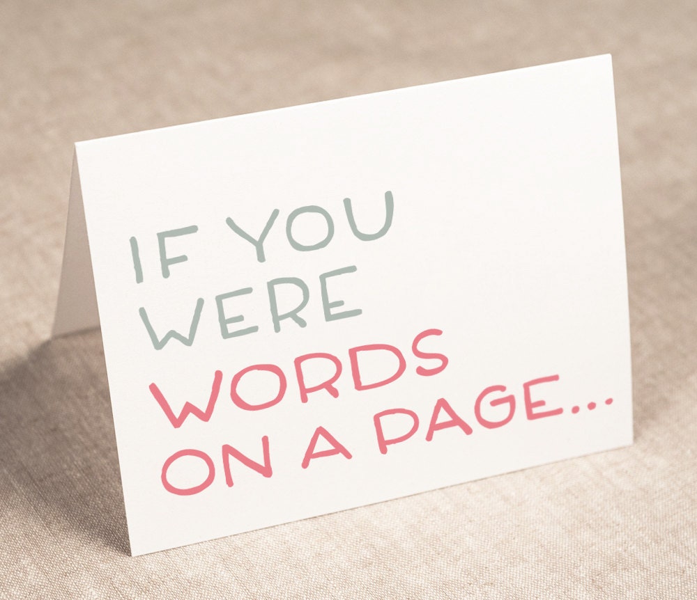 pick-up line card - anniversary card - recycled paper (updated design)