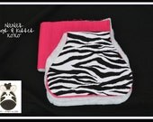 Travel Anywhere High Chair - Portable Wrap and Go Seat for Baby - CUSTOM ORDER - Zebra Print and Hot Pink