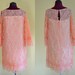 1960s Vintage Paul Stanley New York Lace Sheath Dress size M L bust 34