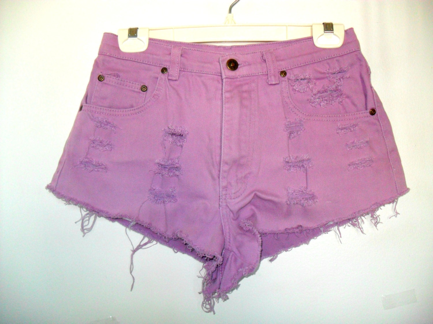 Lavender Studded Booty Shorts