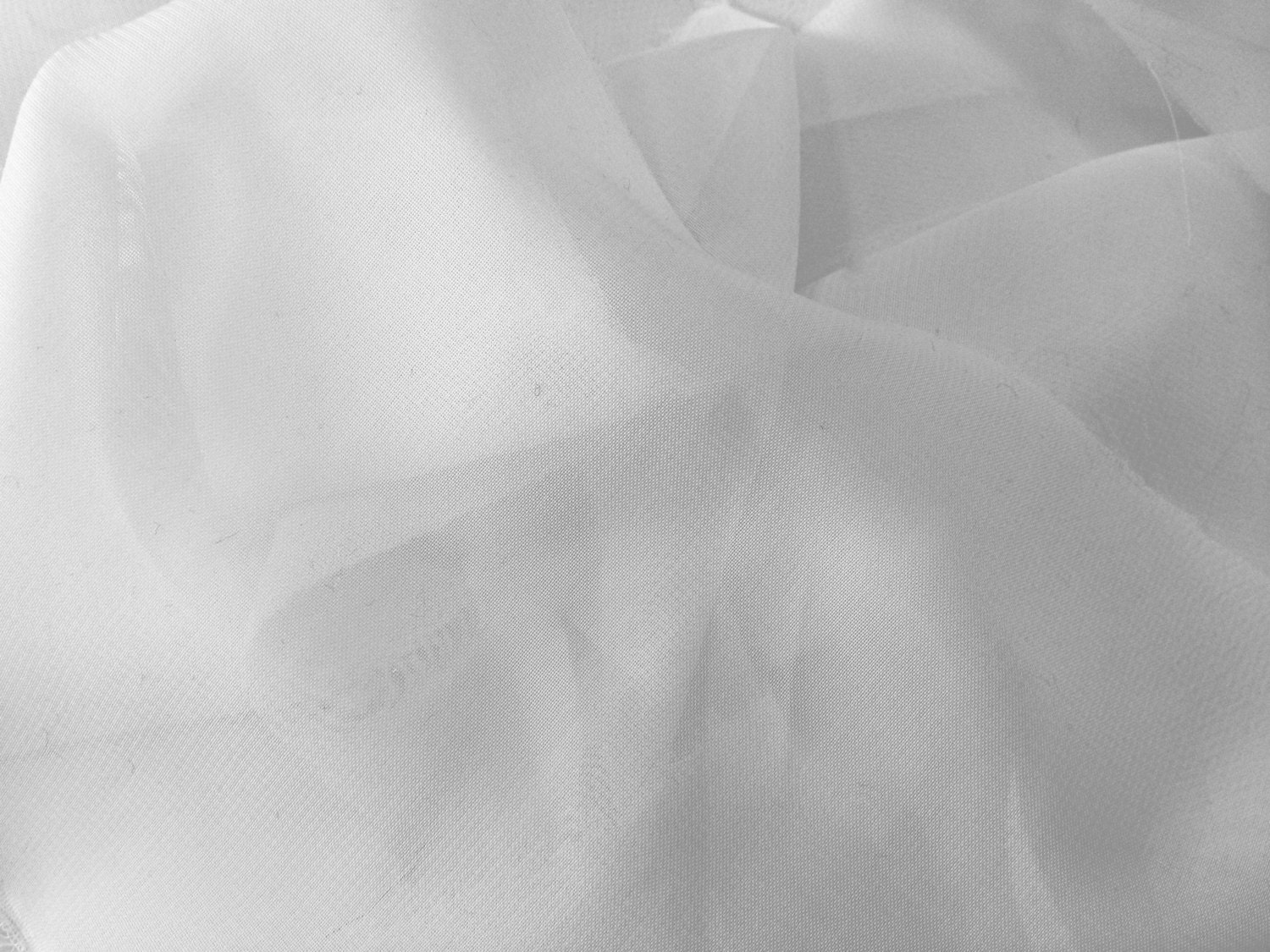 Solid Chiffon White 58 Inch Fabric by the Yard, 1 Yard.