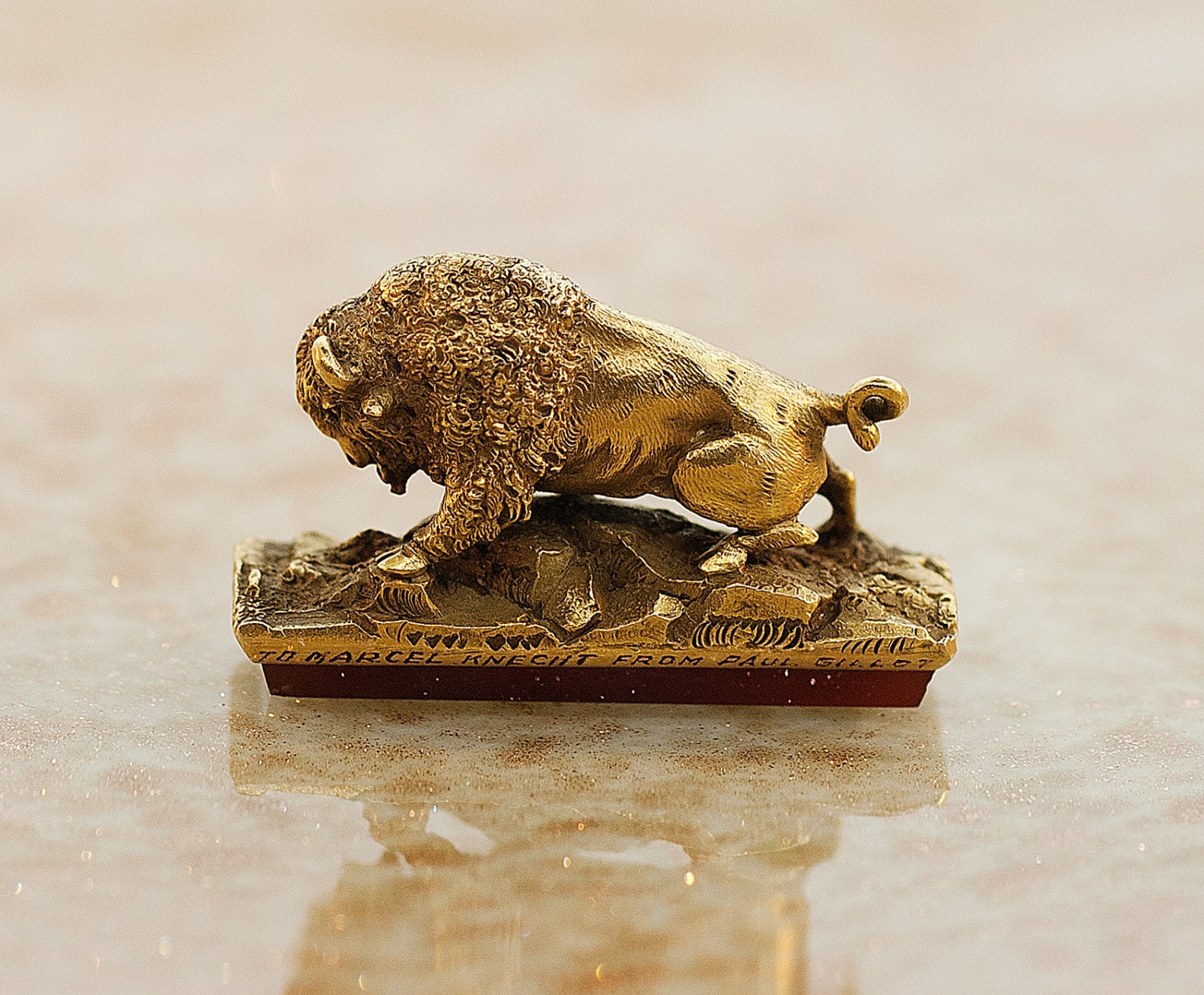 Antique Wax Seal - Gold and Carnelian Buffalo Wax Seal