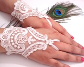 Bridal Gloves, Wedding Gloves, Ivory Lace gloves, Fingerless Gloves, Ivory wedding, cuffs, wedding cuffs, bride, bridal gloves, Bridal cuffs