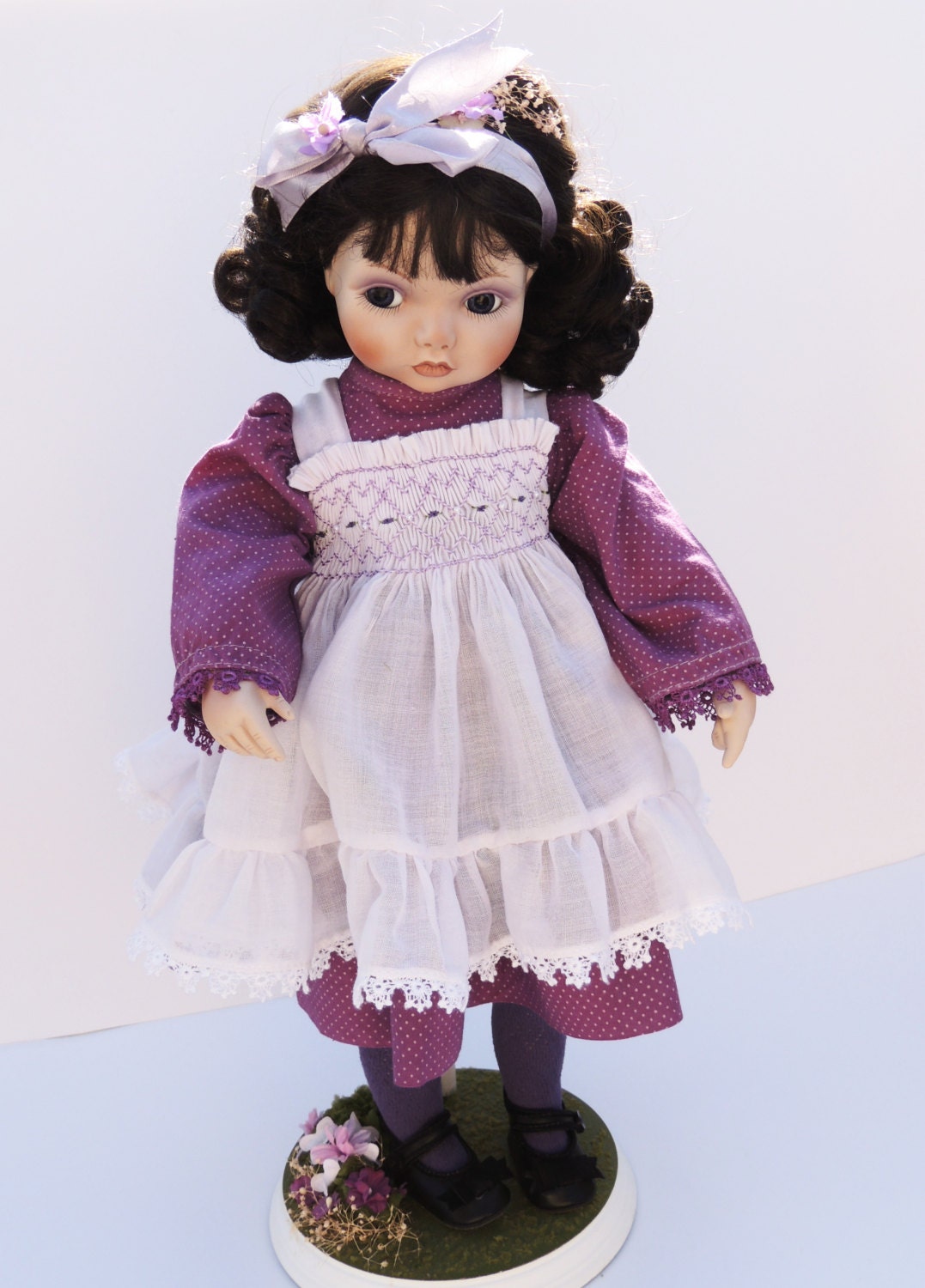 shy violet porcelain doll