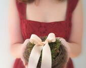 Twig Nest and Moss Ring Bearer/Rustic Country Wedding/Shabby Wedding