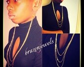 Ear to ear chain necklace - SUPER SPARKLY