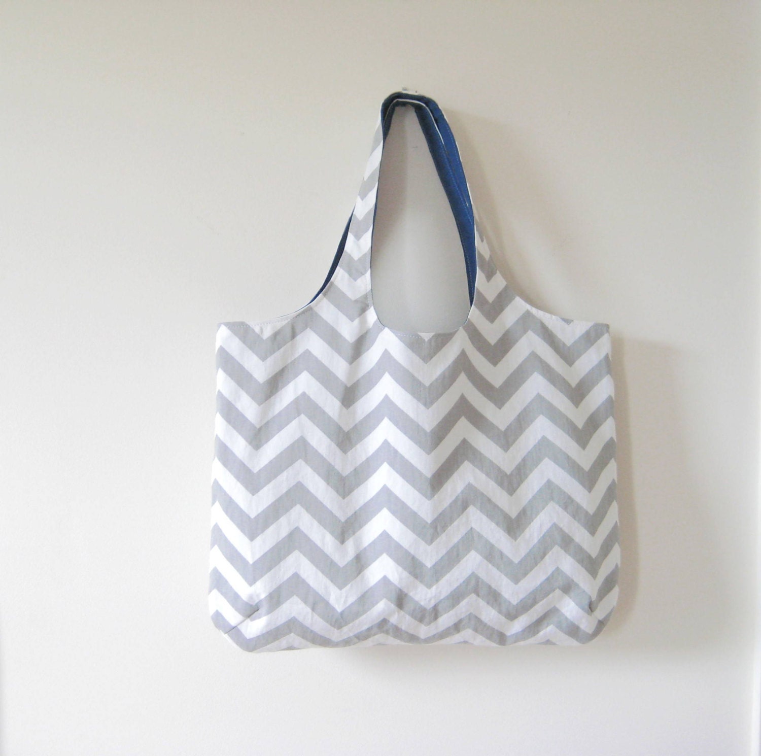 Large Chevron Tote,  Choose a Color, Chevron Bag, Summer Bag, Beach Bag, with Inside Zippered Pocket