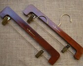 MID CENTURY Set of POLO Dark Wood Hangers- Set of 4
