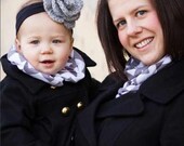 Mommy and Me Matching Monogrammed Chevron Infinity Scarf Set 14 colors to choose from and a mustache